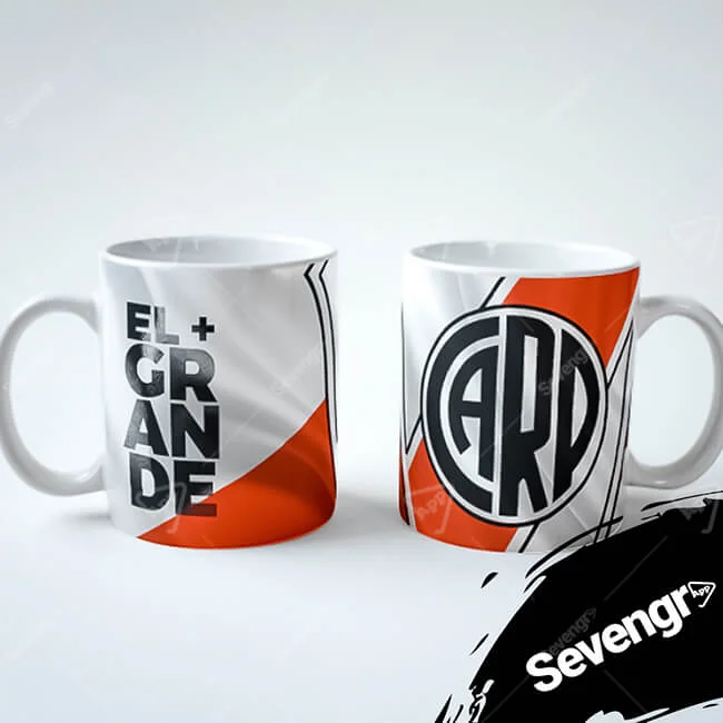 Boca - River | 2 Plantillas Editables Para Sublimar Tazas - Imagen 3