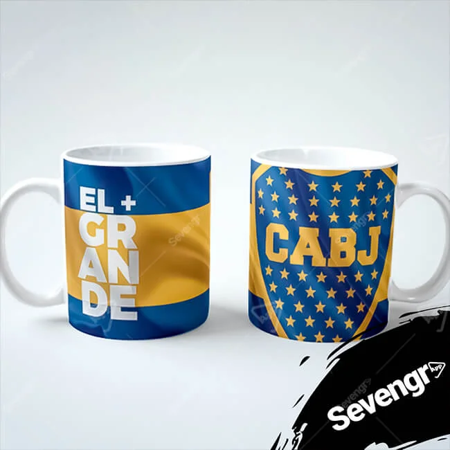 Boca - River | 2 Plantillas Editables Para Sublimar Tazas - Imagen 2