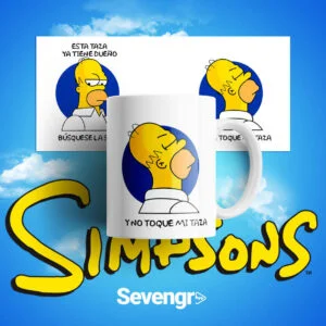 Plantilla Taza Homero - No toques mi taza | 027